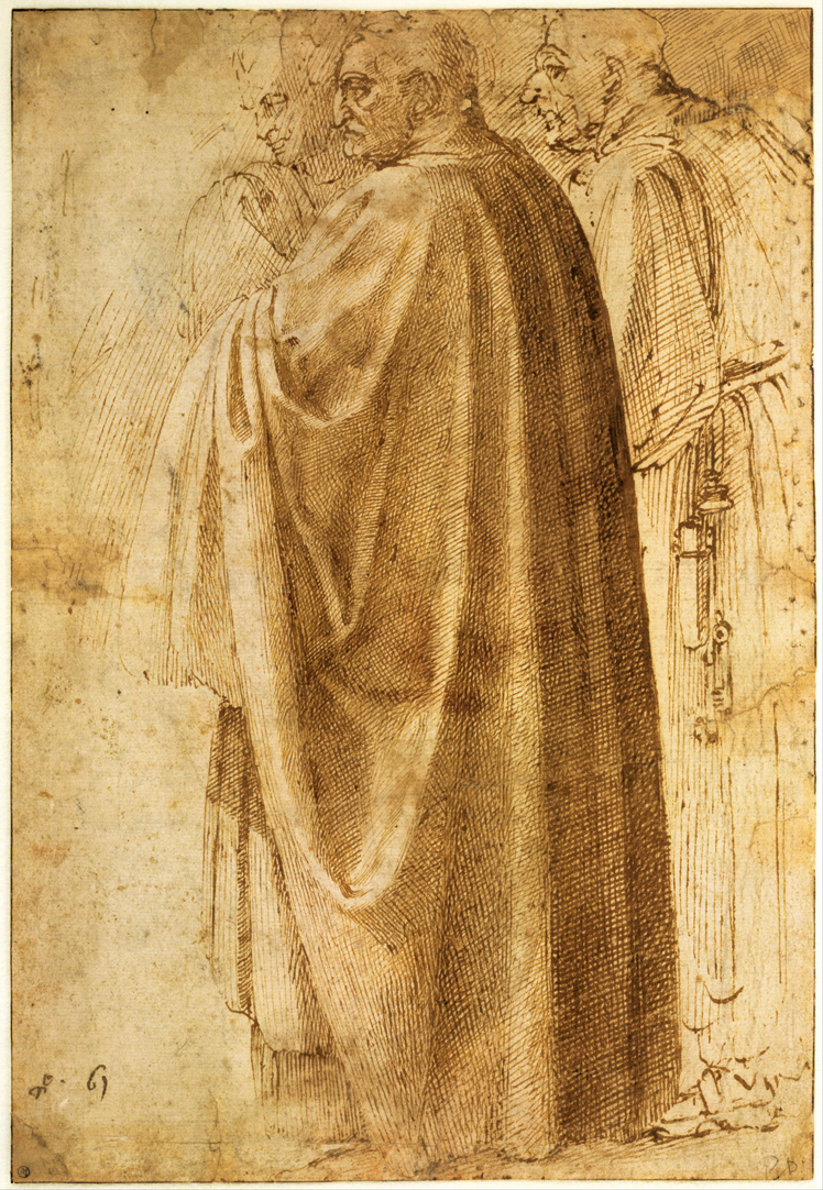  米开朗基罗·博那罗蒂 Michelangelo di Lodovico Buonarroti Simoni——素描草稿 (11)